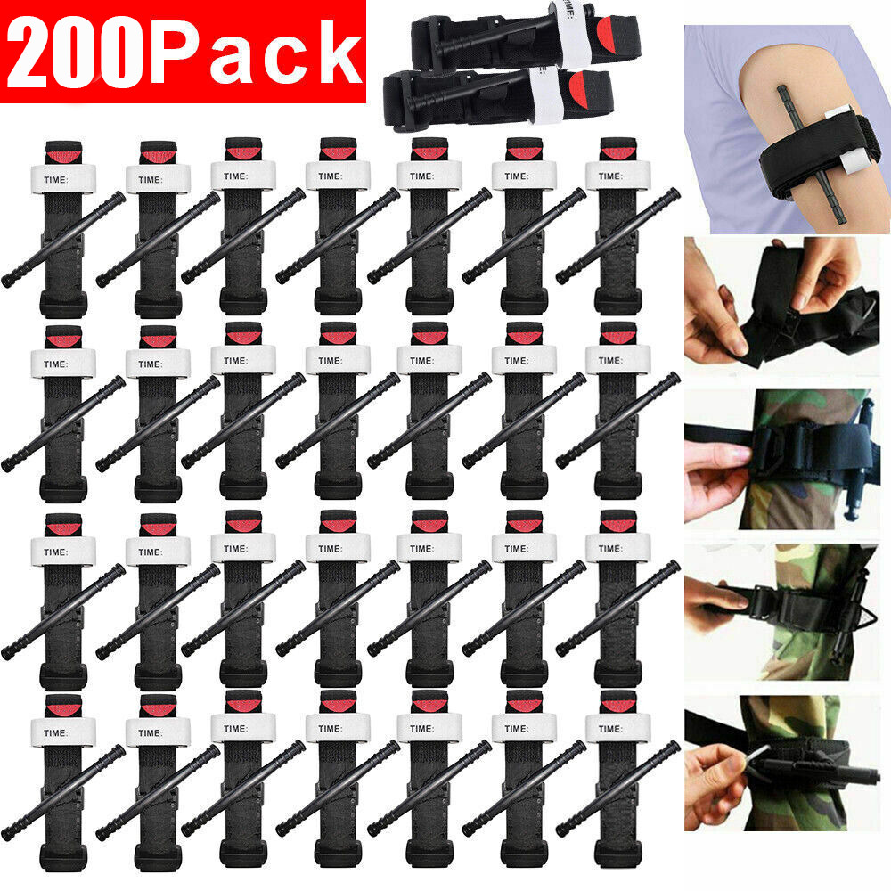200X  Tourniquet Rapid One Hand Application Emergency Outdoor First Aid Kit LOT