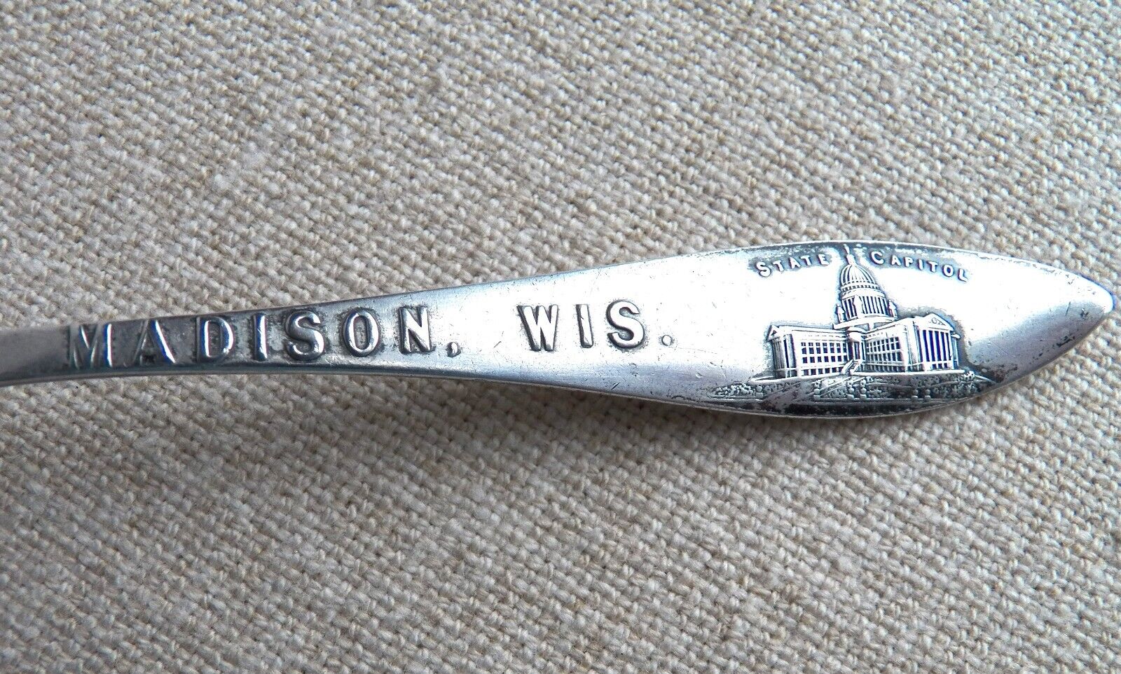 vintage Sterling Silver Spoon of Madison, Wisconsin - Souvenir Spoon