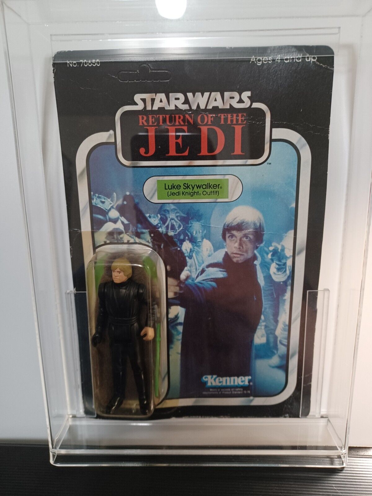 1983 Luke Skywalker MOC Vintage Kenner Return Of The Jedi Unpunched 65 Back