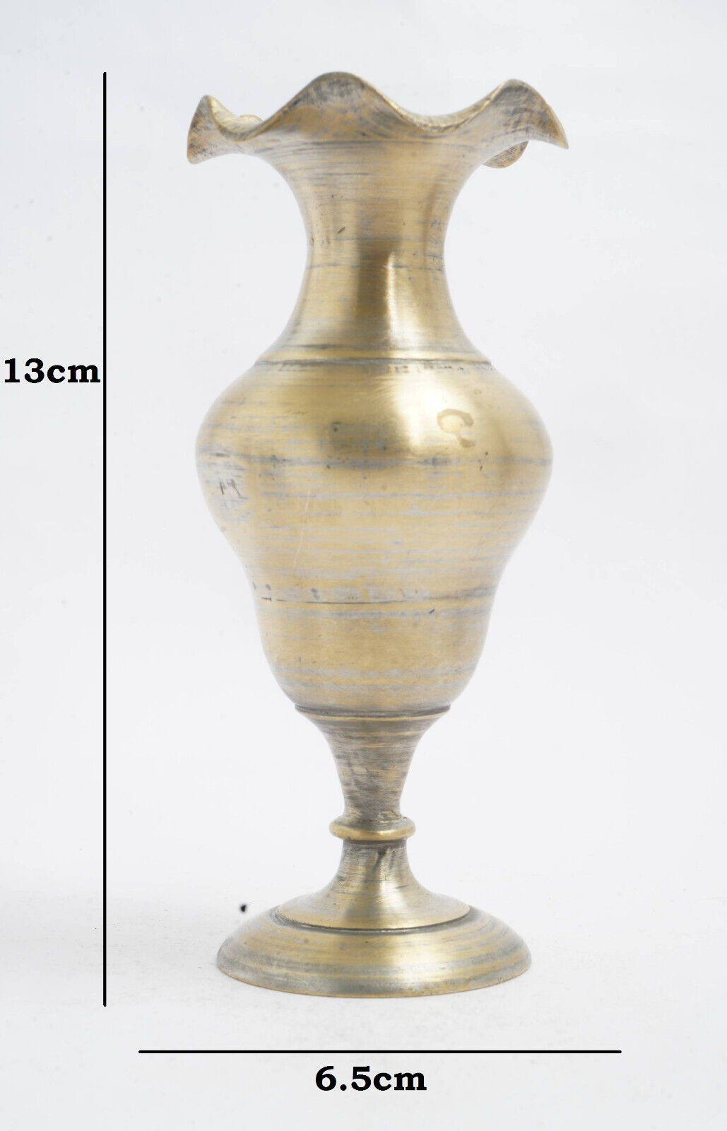 Vintage Beautiful Handmade And Hand Engraved Brass Flower Vase