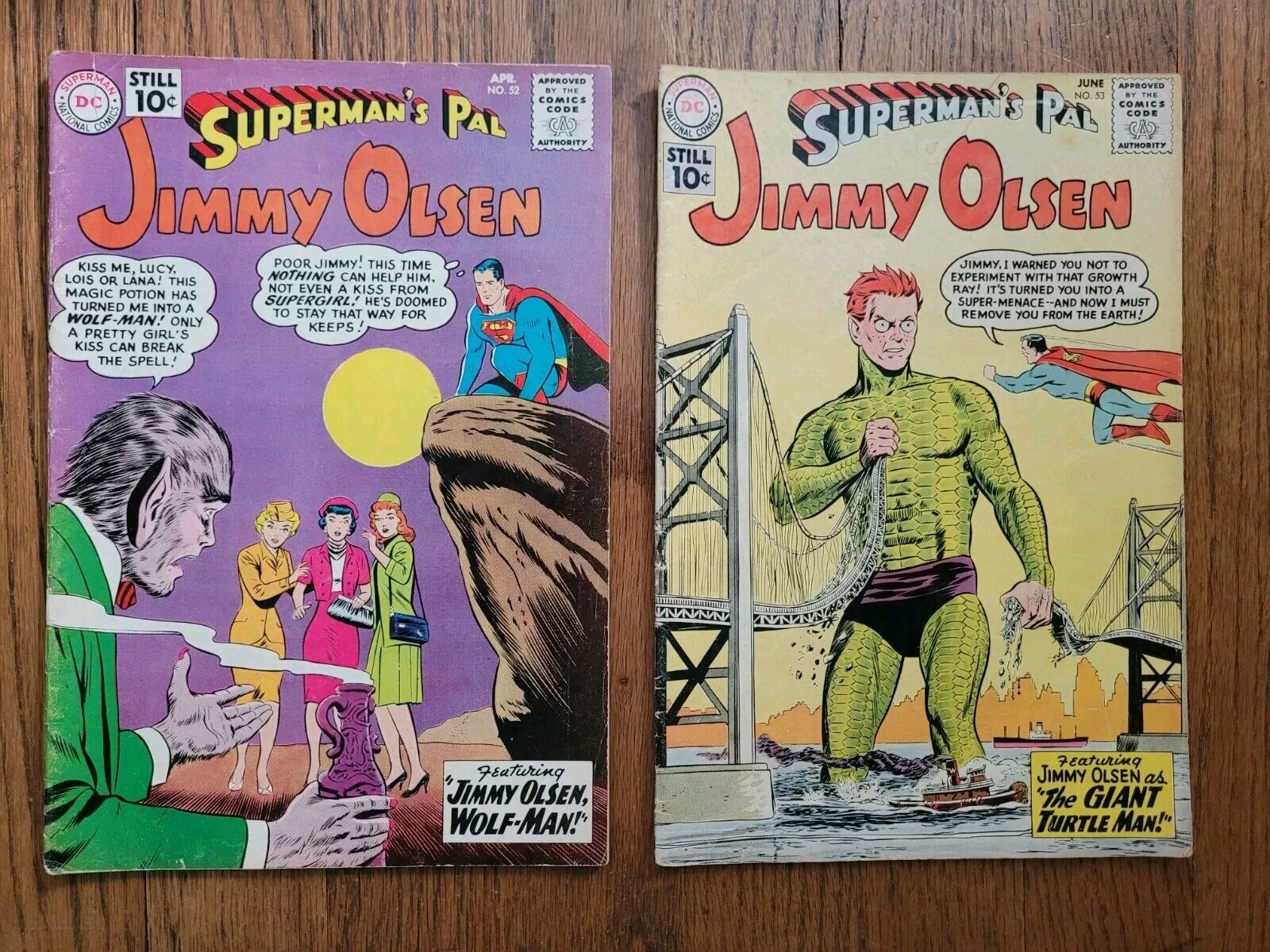 Jimmy Olsen Superman Early Silver Age Comic Lot 52 & 53 10 Cents