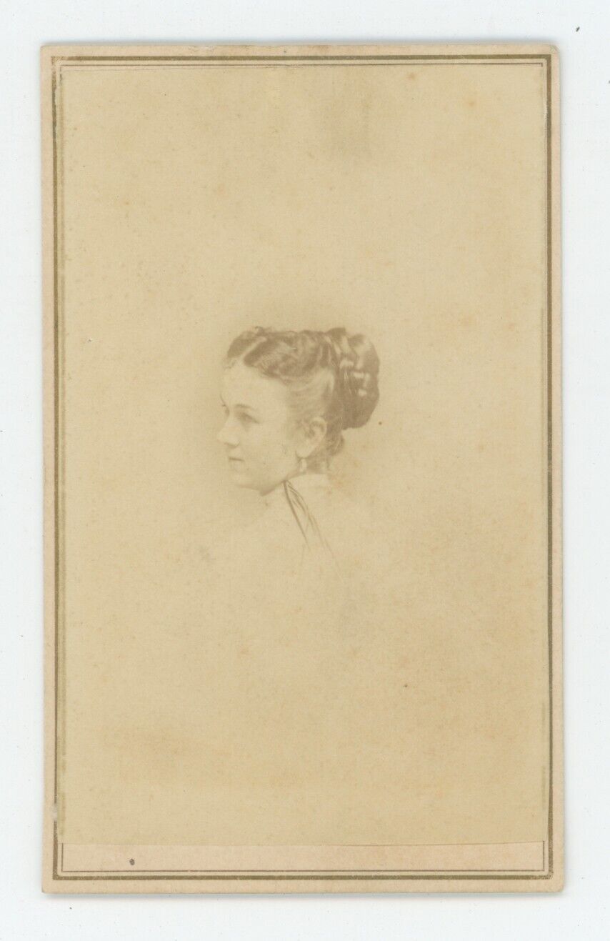 Antique CDV Circa 1860s Stunning Portrait of Beautiful Woman Hawes Boston, MA