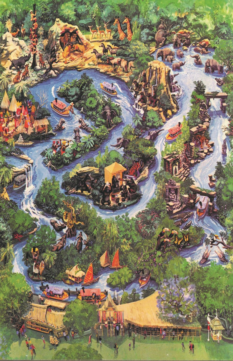 Disneyland Jungle Cruise Attraction Map Poster Print 11x17 Disney