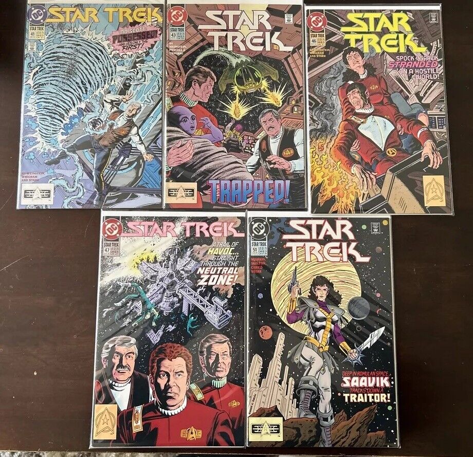 Star Trek DC Comics  1992 -1993 Lot of 5 41, 43, 46, 47, 51