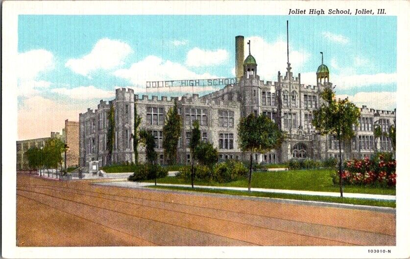 Vintage Postcard Joliet High School Joliet IL Illinois                     H-192
