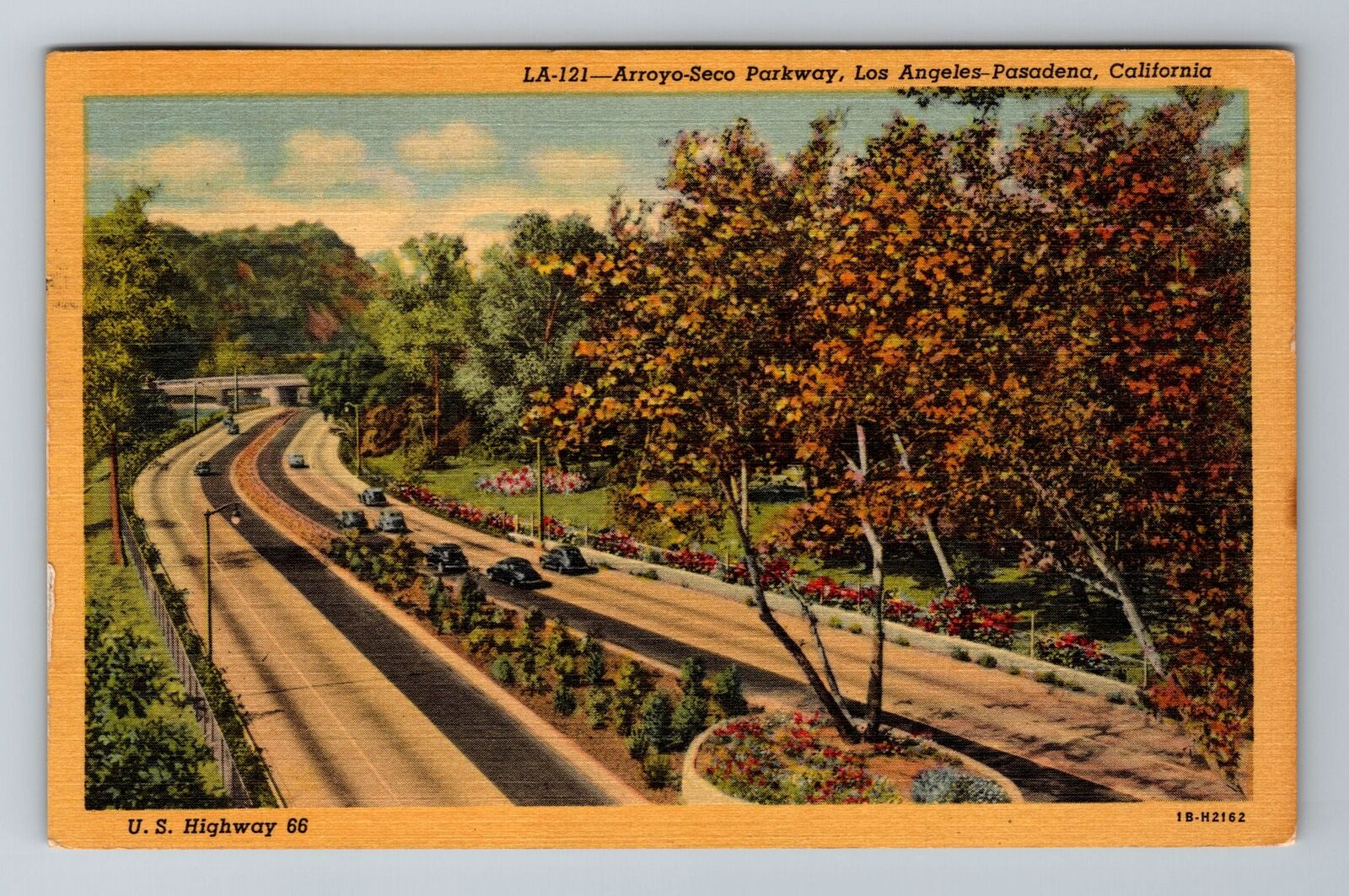Los Angeles, CA-California, Arroyo Seco Parkway Antique c1955, Vintage Postcard