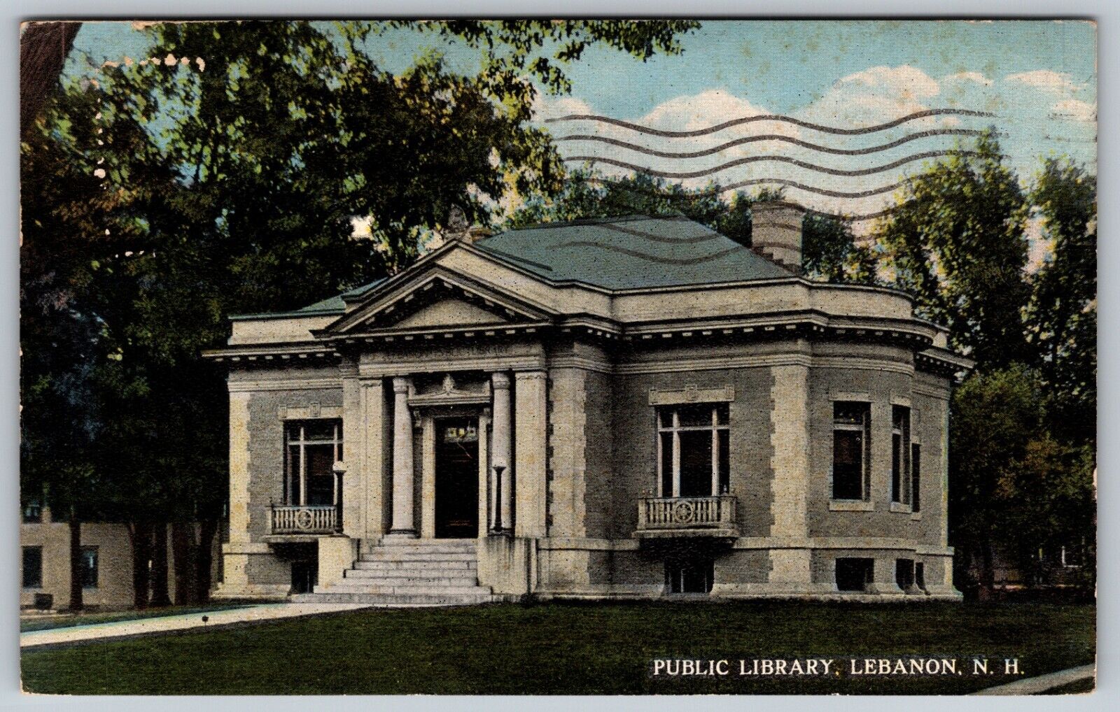 Public Library Lebanon New Hampshire 1942 Vintage Postcard