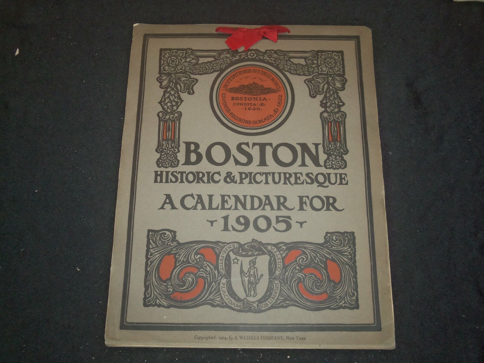 1905 BOSTON HISTORIC & PICTURESQUE CALENDAR - GREAT PHOTOS -ST 599O
