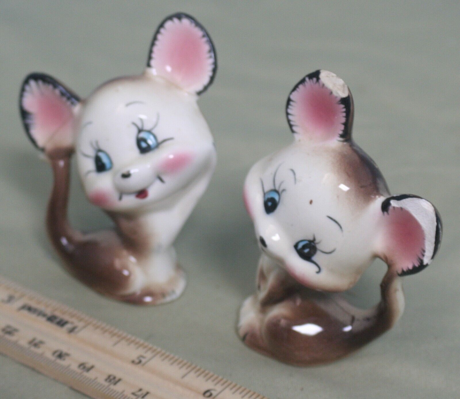 Vintage ceramic mice s/p set