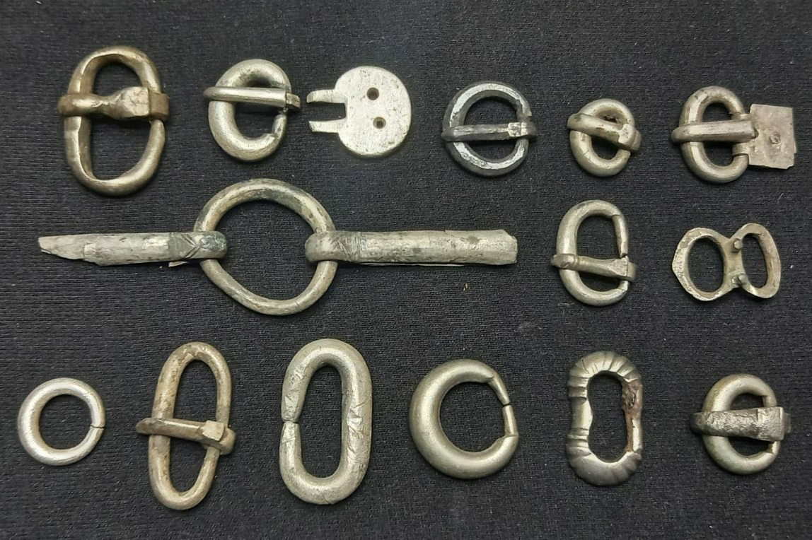 Ancient Silver Artifact, Belt Buckles From the 8th-12th centuries AD.