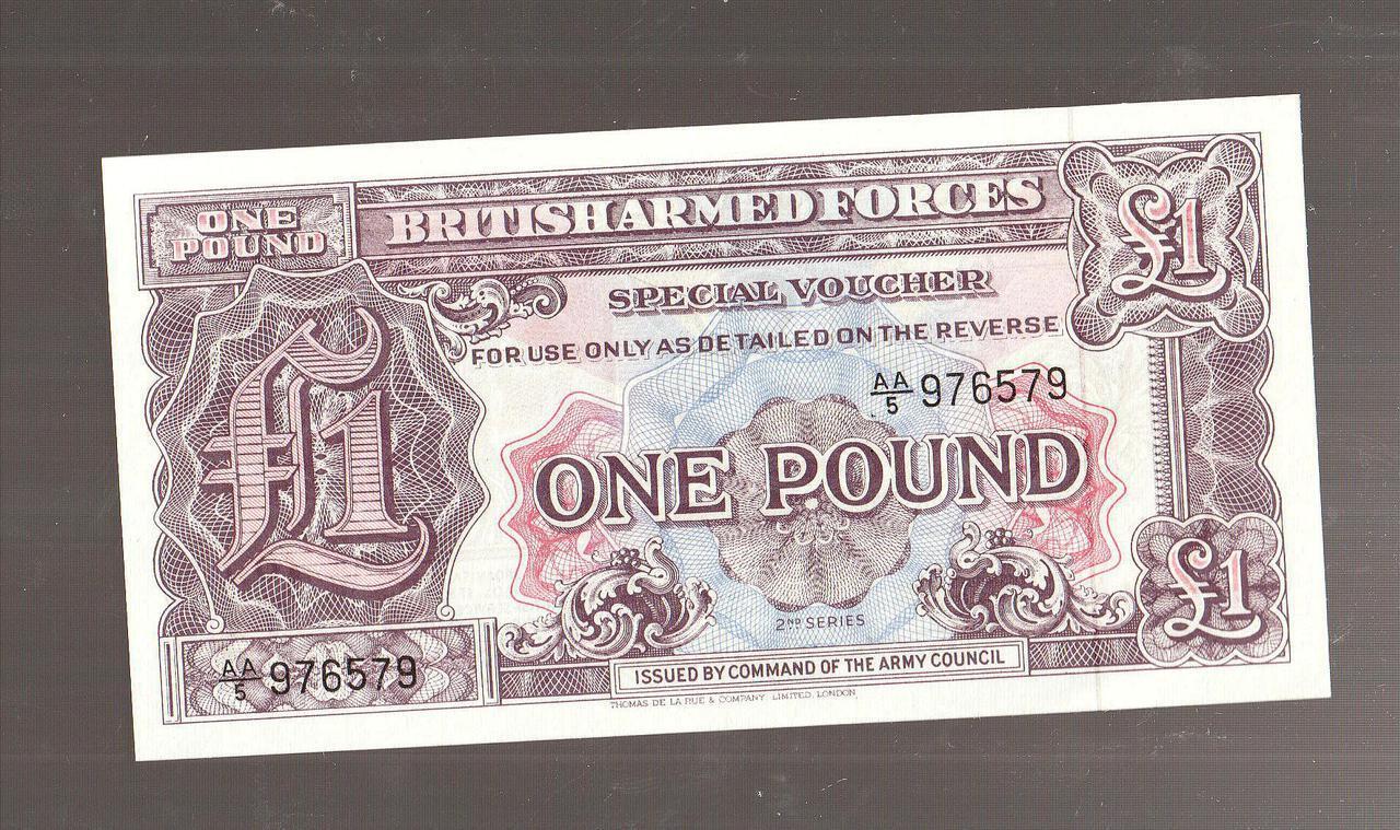 British Armed Forces currency Paper Money 1948 2nd  series XF Uncirculated