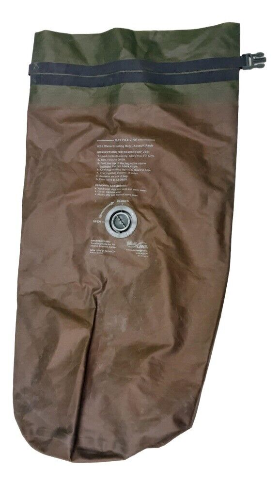 GI USMC SEAL LINE Waterproof Dry Bag Liner 56L Assault Pack Coyote/Orange