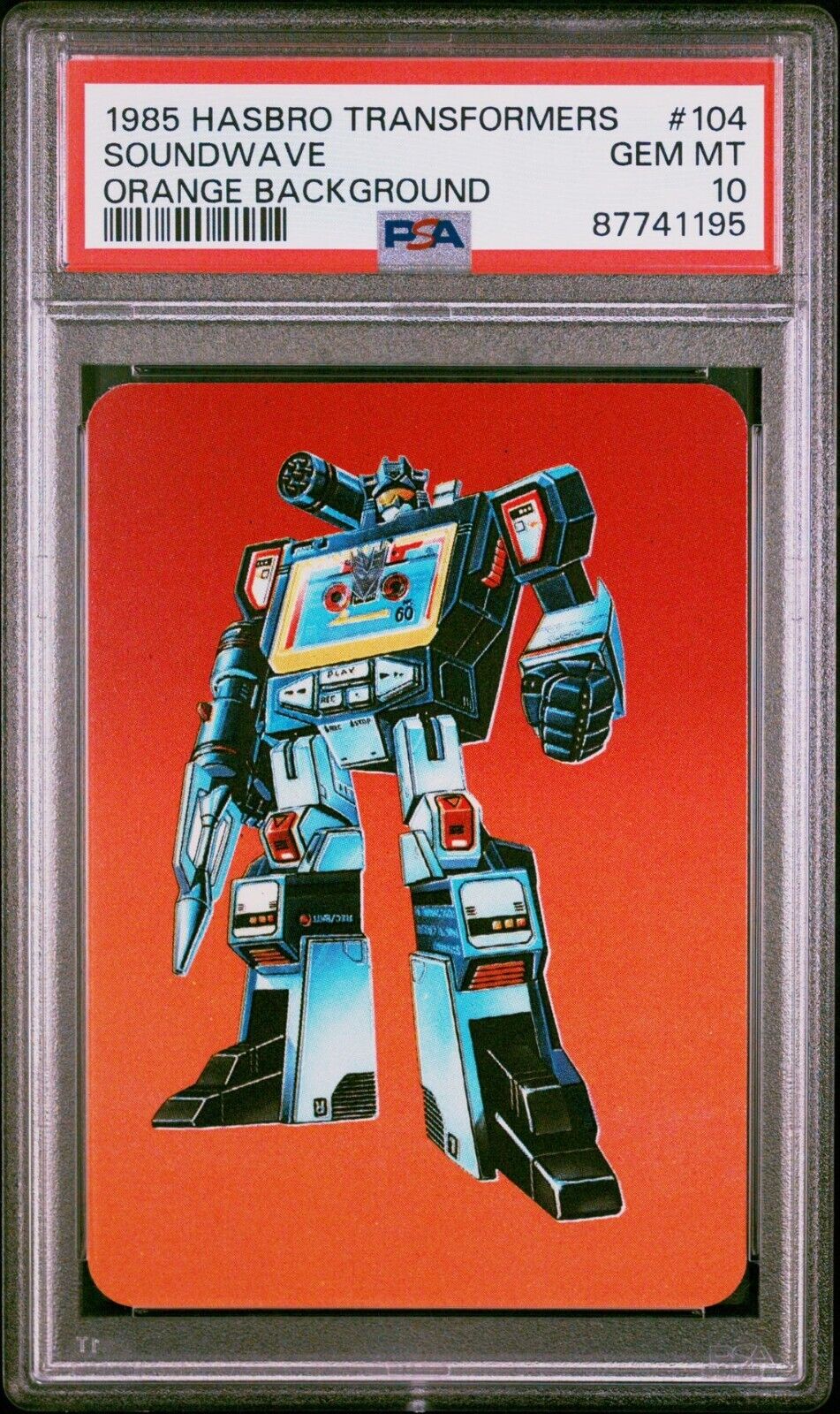 1985 Hasbro Transformers #104 Soundwave PSA 10