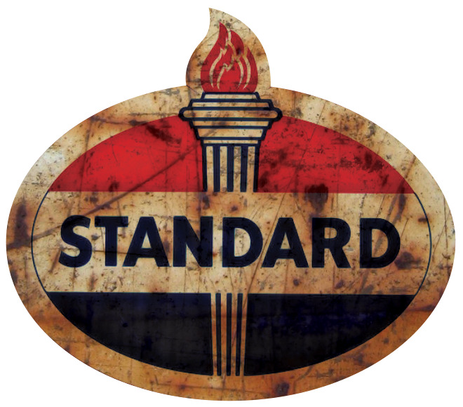 Standard Oil Co Rusty Vintage look distressed Vinyl Decal Sticker 3.5\