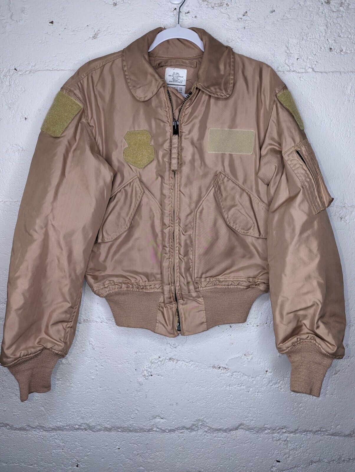 MILTARY JACKET FLYERS COLD WEATHER 45/P ARAMID TAN Small 21X25 👀🔥 