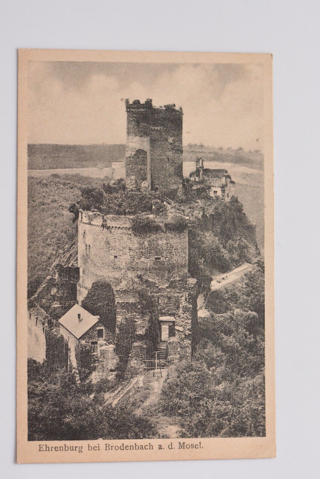 Ehrenburg (Brodenbach) Castle Ruins, Germany Postcard 1921 (Ehrenburg Stamped)