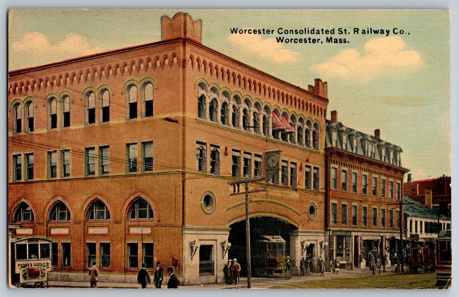 Worcester, MA - Worcester Consolidated Street Railway Co. - Vintage Postcards
