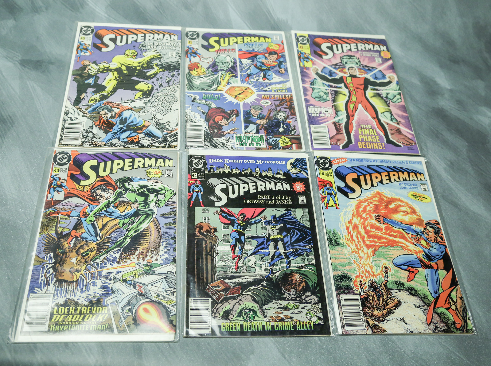 Vintage 90's Lot Of 6 DC Comics Superman comic book