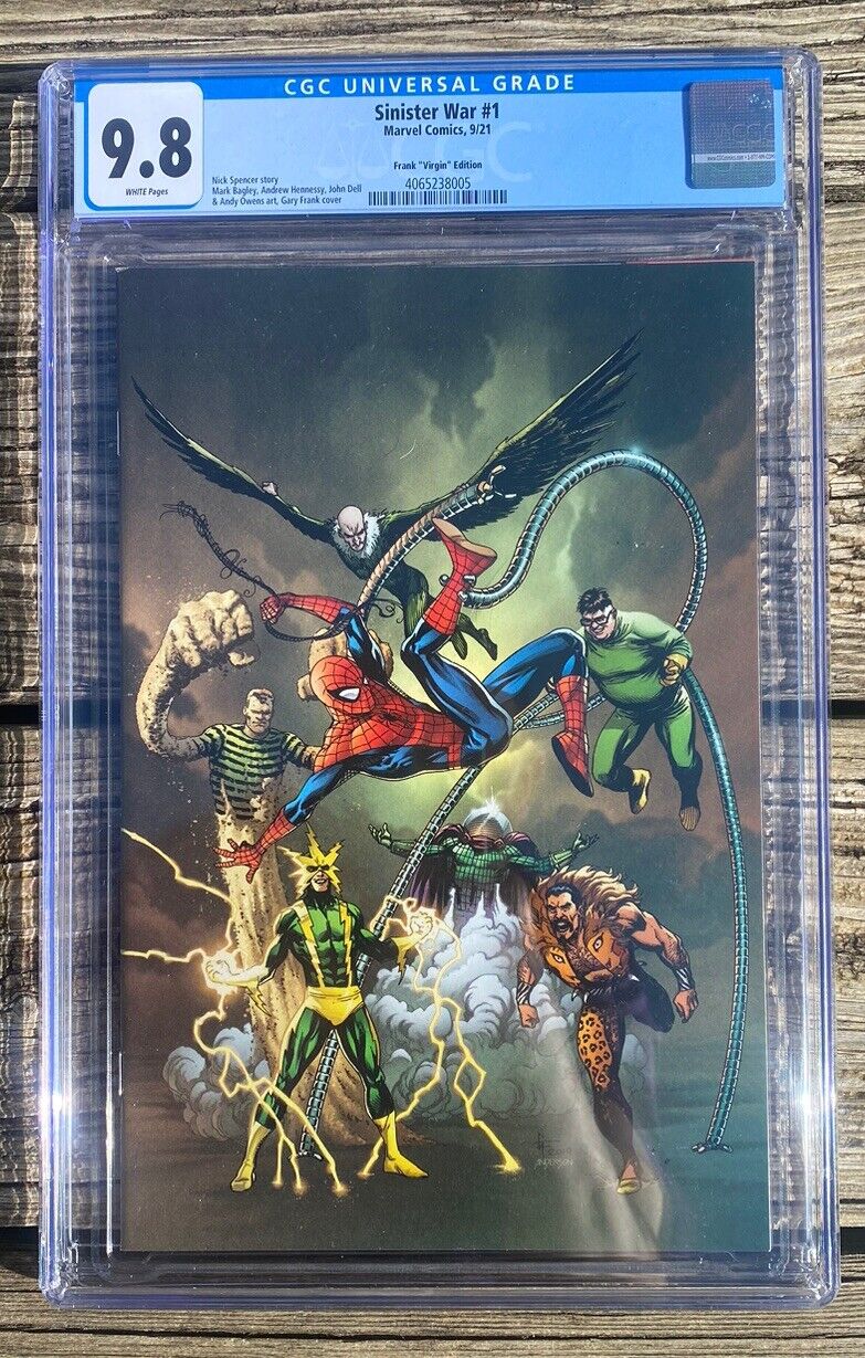 Sinister War #1 CGC 9.8 Frank Virgin Variant Cover 1:50 Spider-Man Marvel Comics