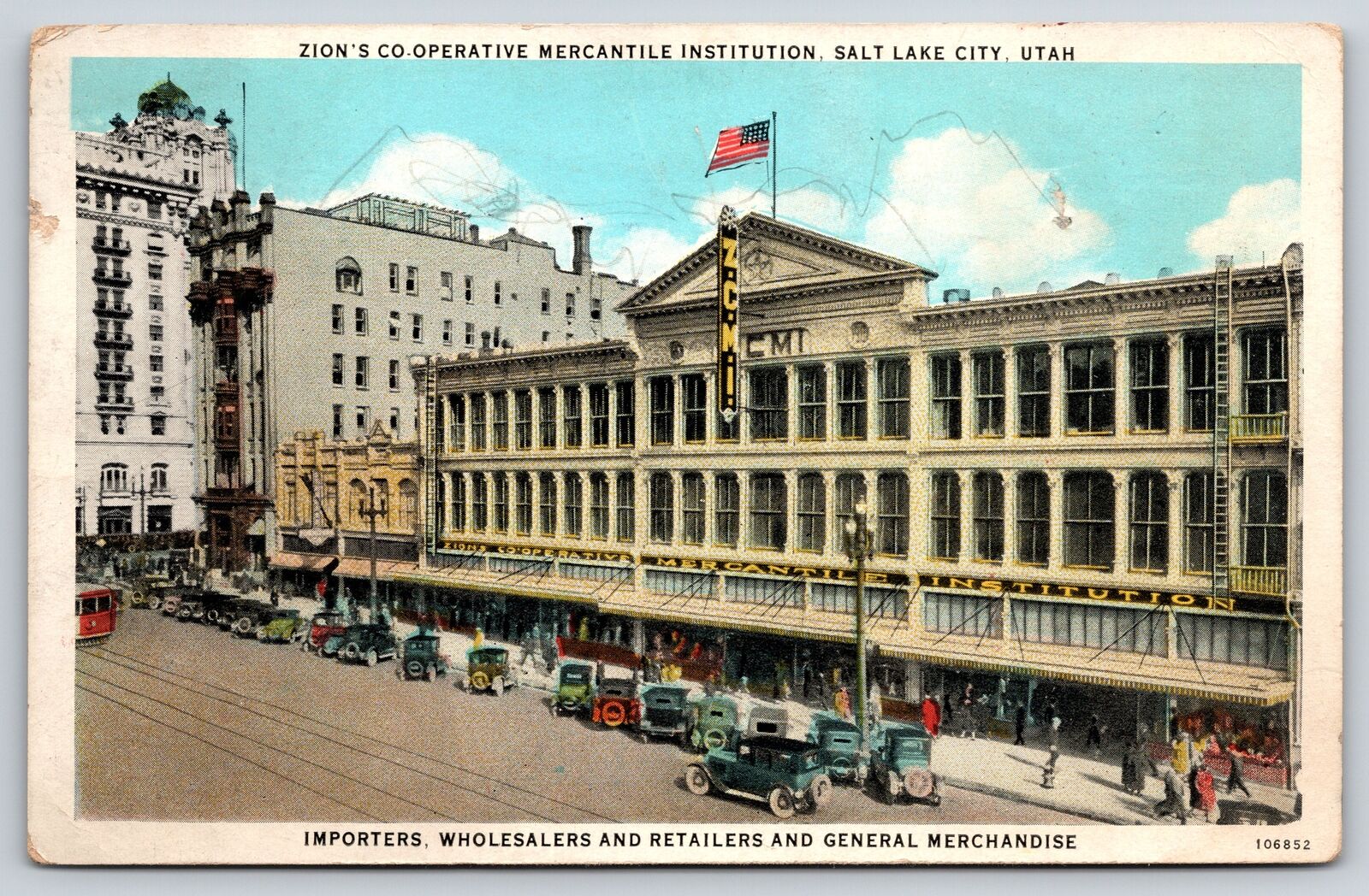 Salt Lake City Utah~Zion\'s Co-Operative Mercantile Institution~Main Street~1920s