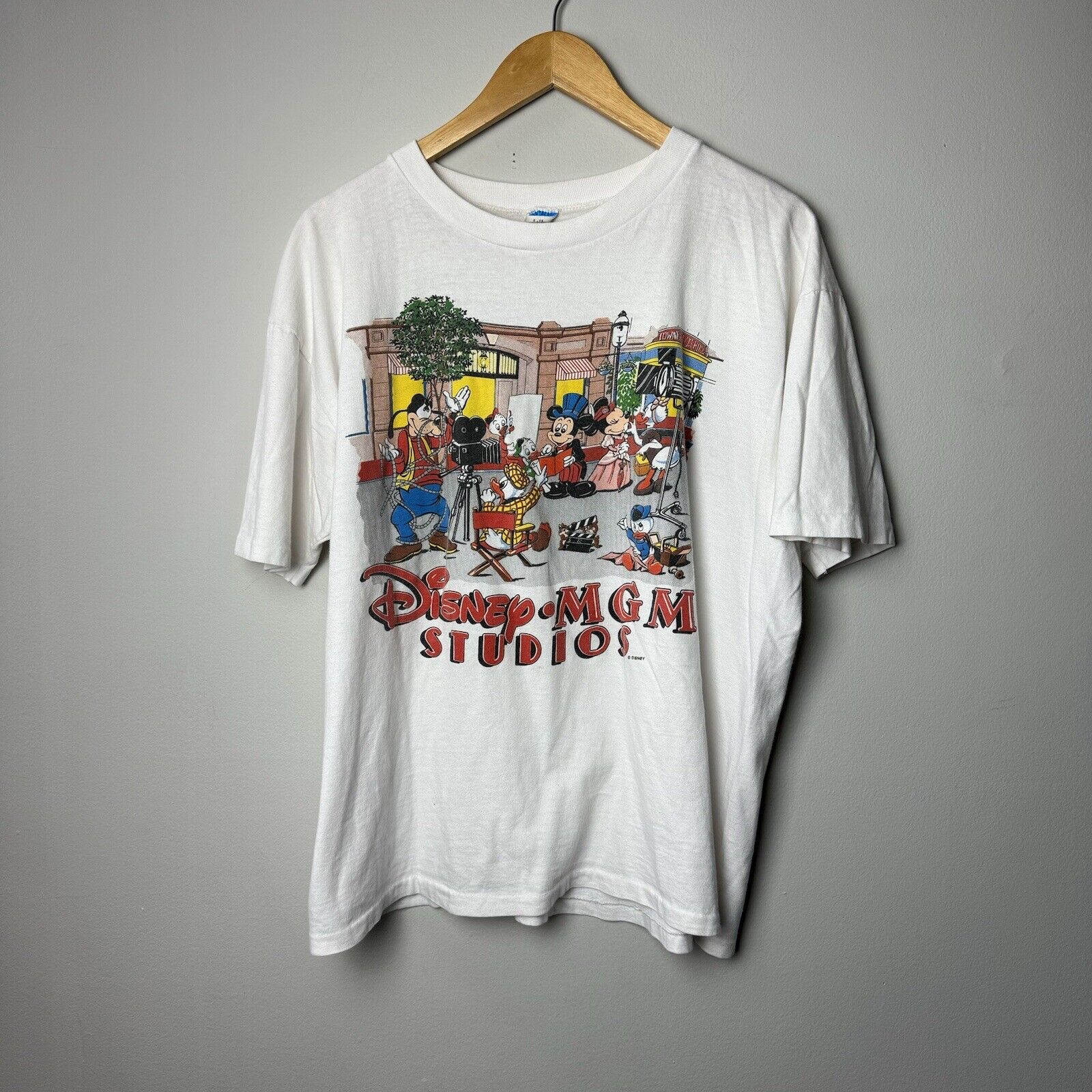 Vintage Disney MGM Studios 80s 90s T-Shirt XL Mickey Mouse Goofy Single Stitch