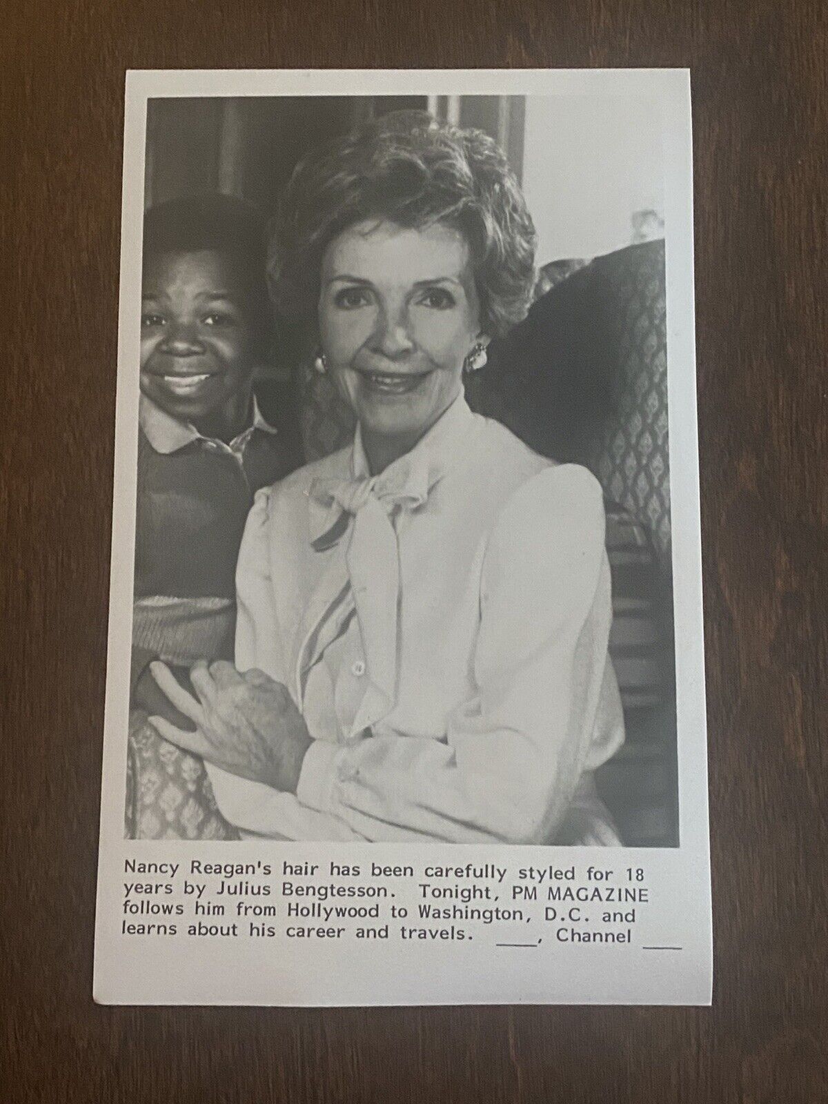 1985 ABC TV Nancy Reagan Gary Coleman Press Photo
