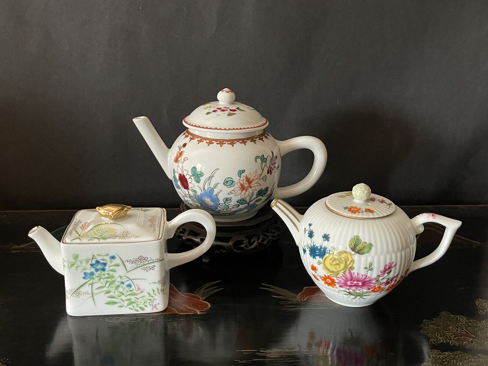 Three Vintage Japanese Tea Pots