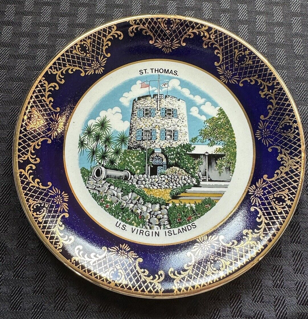 Vintage St. Thomas U.S. Virgin Islands Collectors Plate Made in England 1981