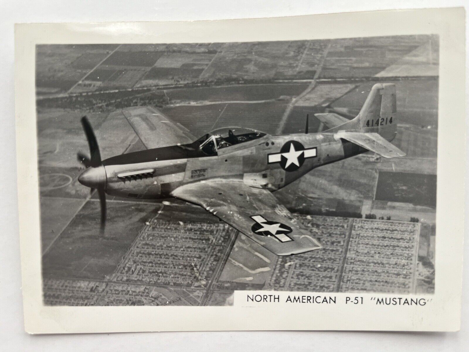 3.5”x5” Reprint Photo WWII US North American P-51 Mustang Fighter Aircraft