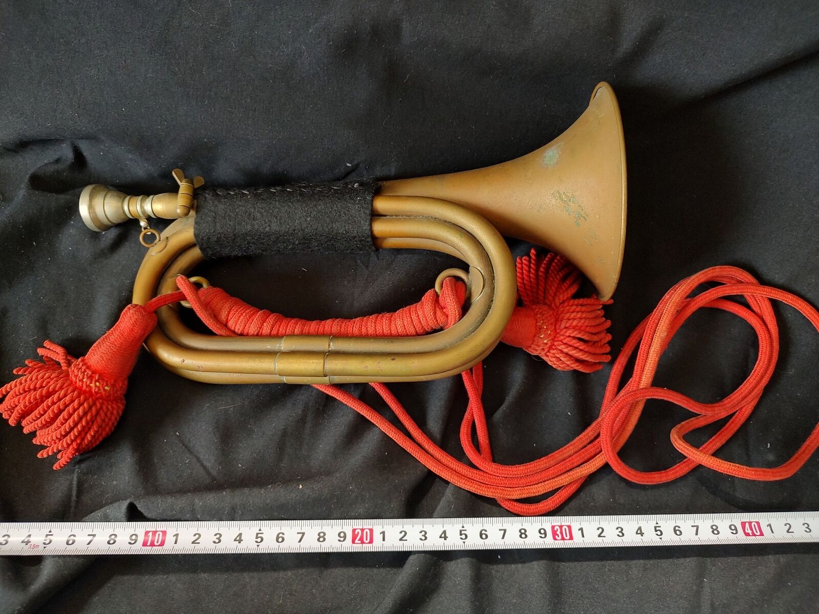 Original WW2 II Japanese Imperial Military Brass Bugle Trumpet Japan -g0507-
