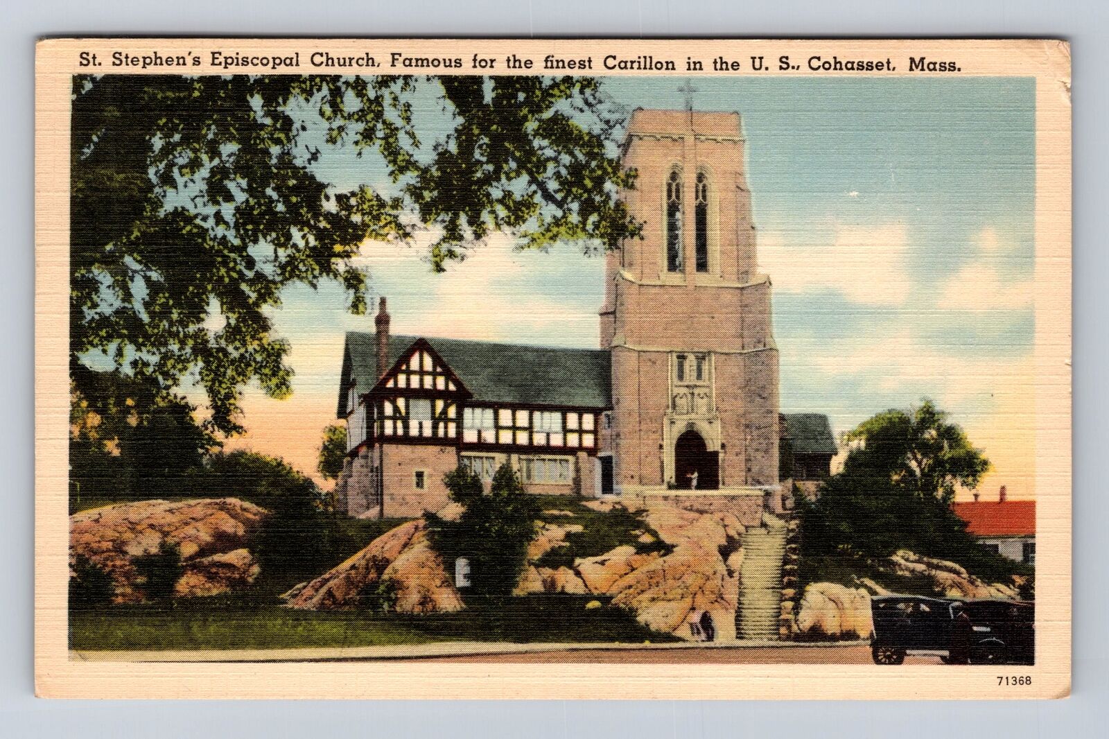 Cohasset MA-Massachusetts, St Stephens Episcopal Church, Vintage Postcard