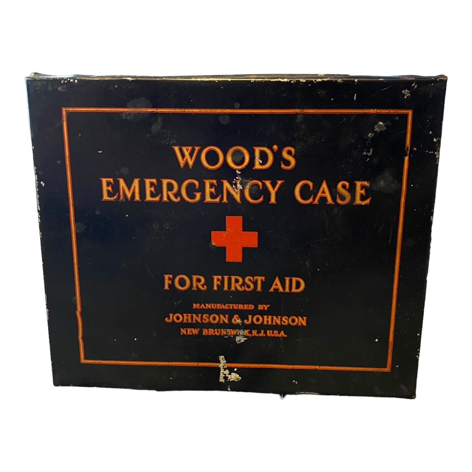 Vintage 1930's Johnson & Johnson Woods Emergency Case #6  Some Original Items 