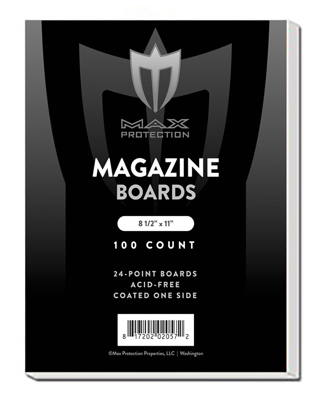 500 Max Pro Magazine 8.5x11 Document Size Acid Free White Backing Boards backer
