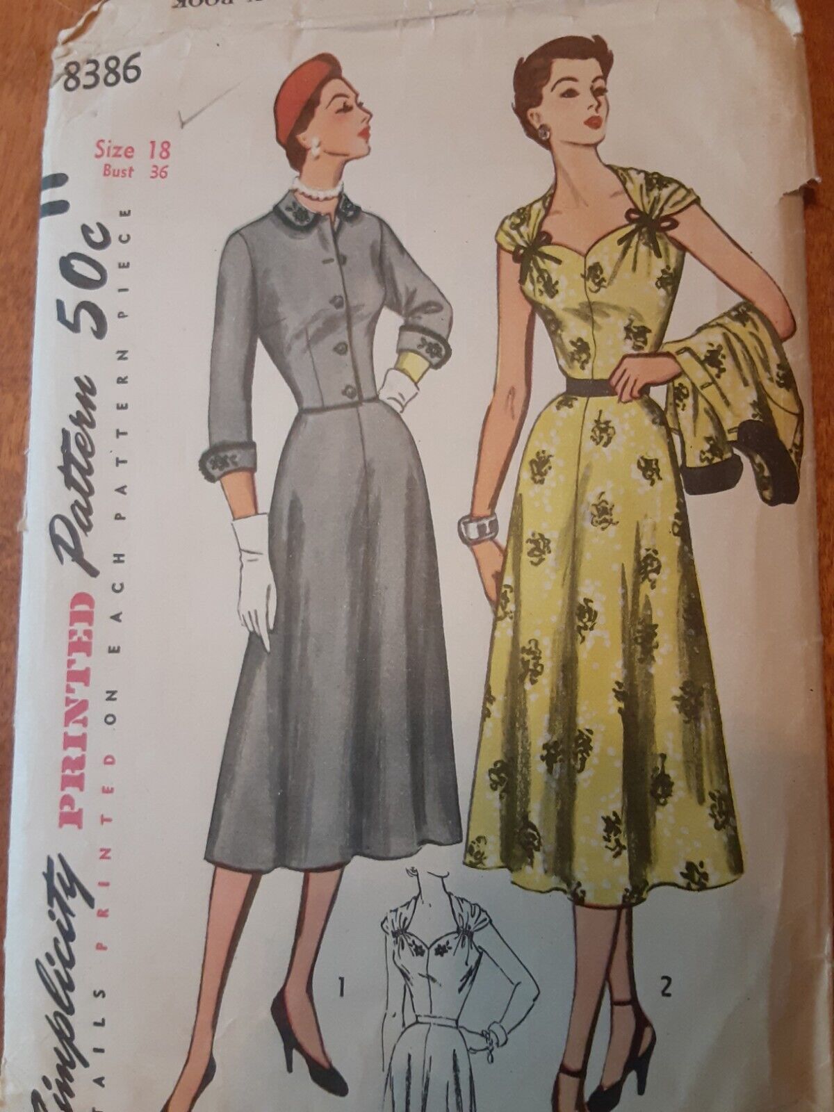 Simplicity Dress Pattern 8386 Size 18 Bust 36  One piece Dress And Jacket