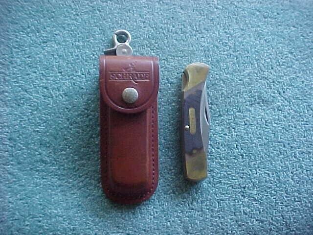 SCHRADE 7OT OLD TIMER Made in USA Lockback Pocket Inife with Modified Sheath
