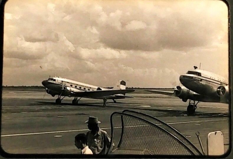 1940s KLM Airplane Pan American World Airways Clipper Plane Vintage 35mm Slide 