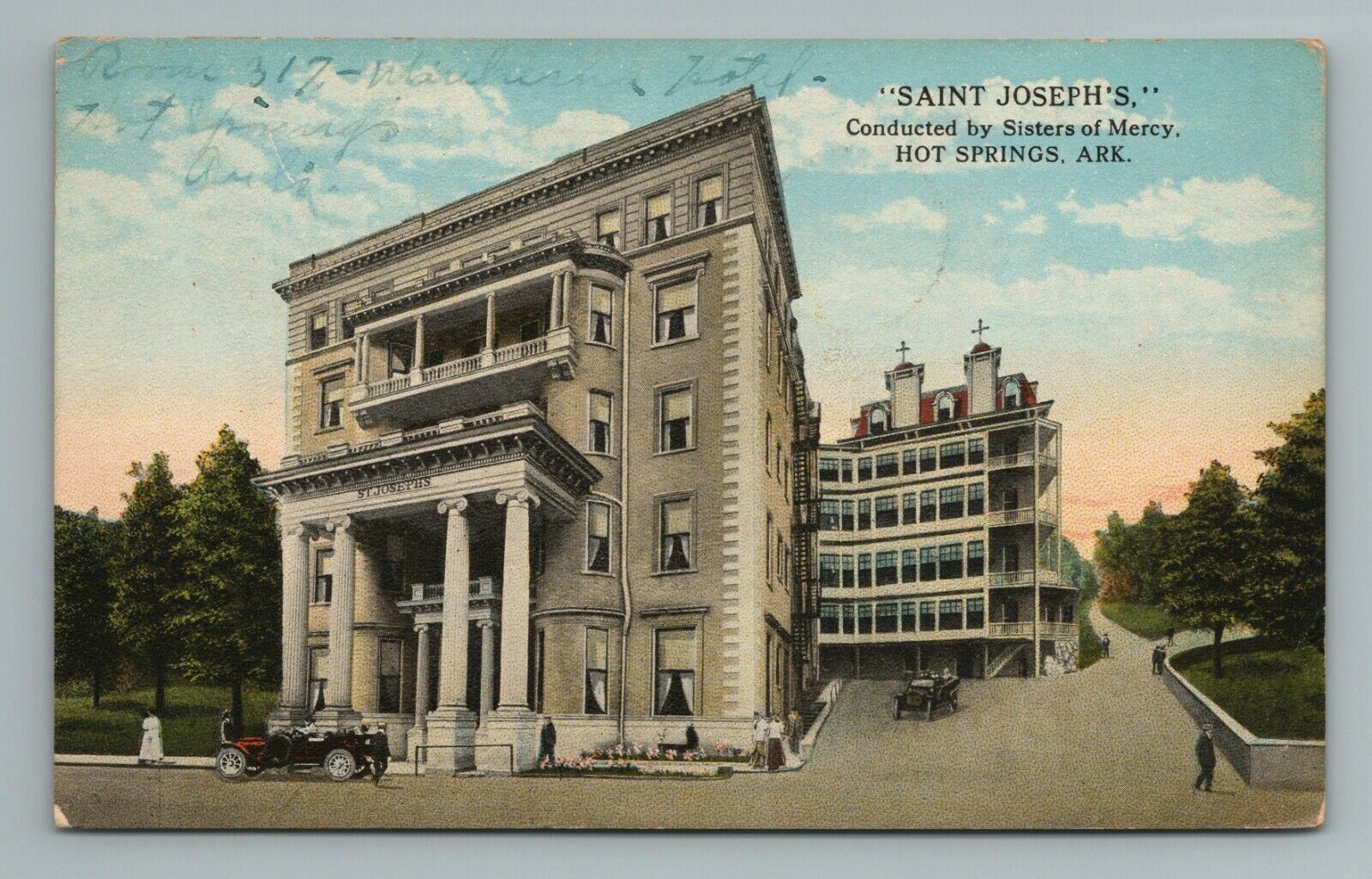 1922 Saint Joseph\'s State Fair Cancel Hot Spring Arkansas Postcard Antique