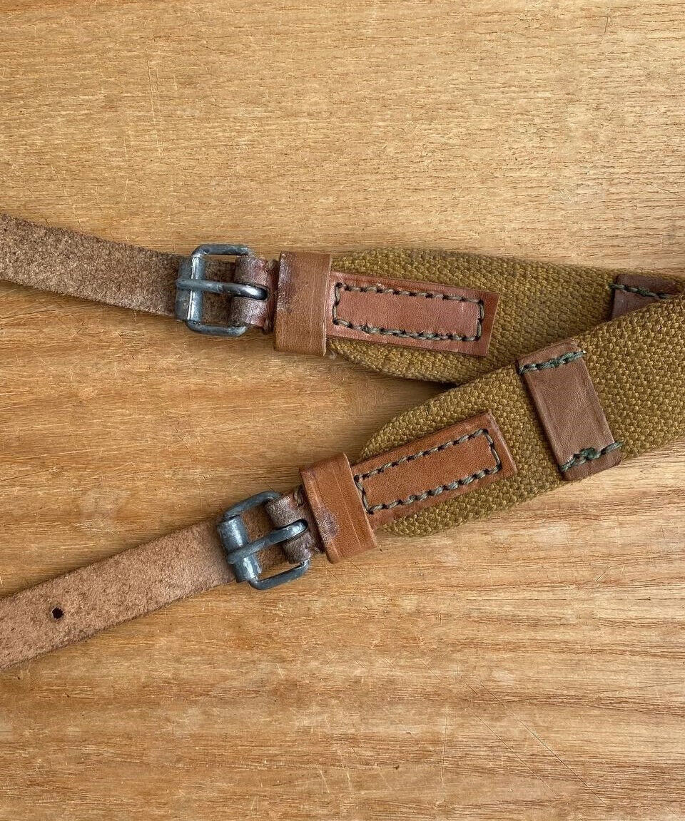 ✅🔥 USSR army belt for carrying Adjustable leather ends ORIGINAL marked 1948