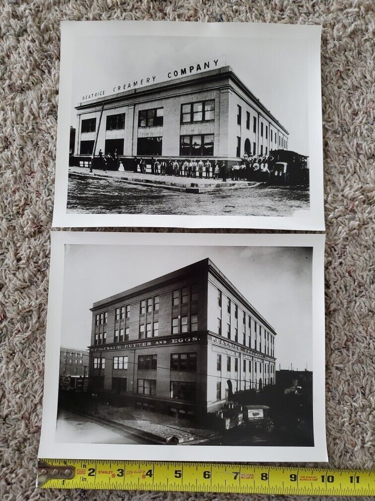 Vint. 8x10 repro. photos of Beatrice Creamery Co. Lincoln, Nebraska early 1900\'s