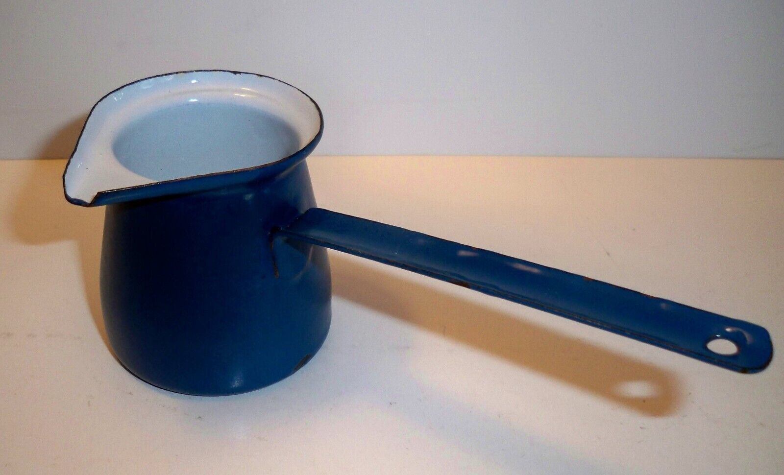 Vintage Blue Enamel Made in Yugoslavia #2 Ladle Dipper Measurer