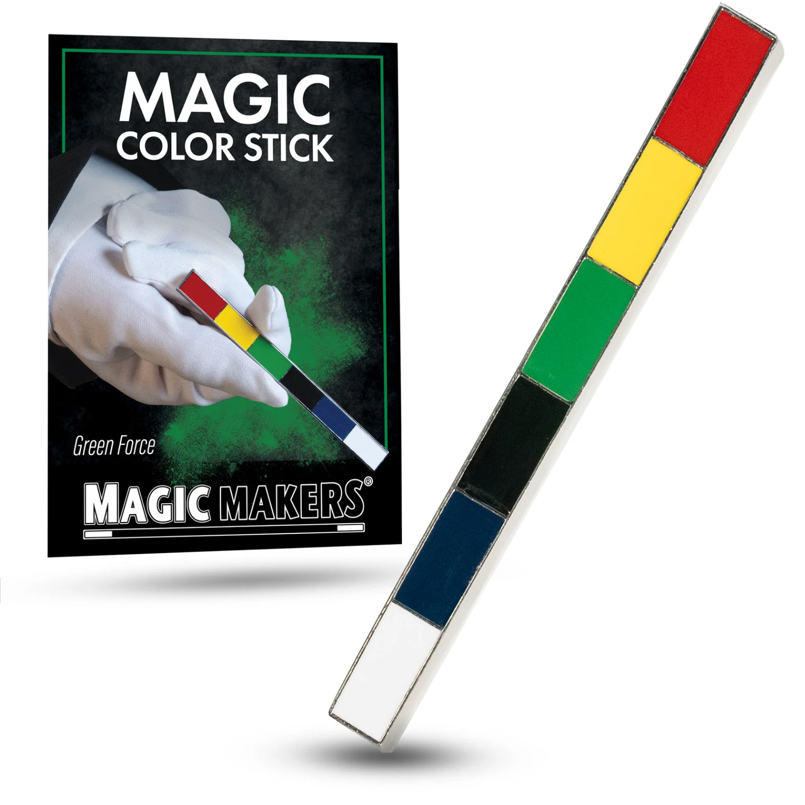 Green METAL MAGIC COLOR STICK Trick Paddle Pocket Hot Rod Wand Change Mental Toy