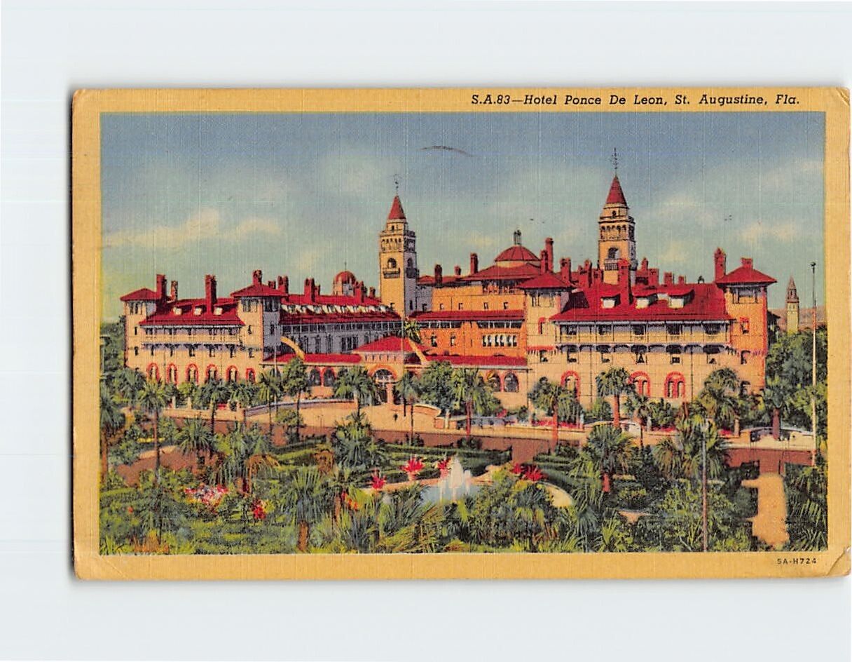 Postcard Hotel Ponce De Leon St. Augustine Florida USA North America