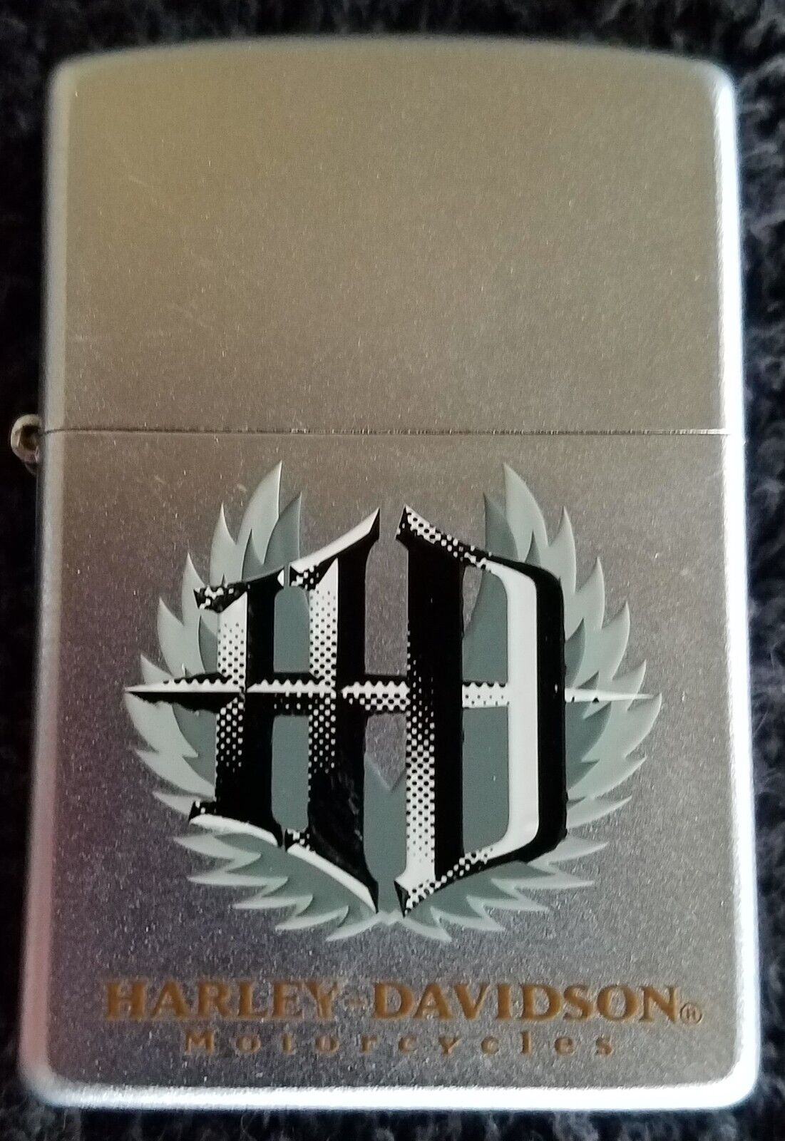 Very Rare 1999 Harley-Davidson \'Satin in Flames\' (205HD H315) Zippo Lighter