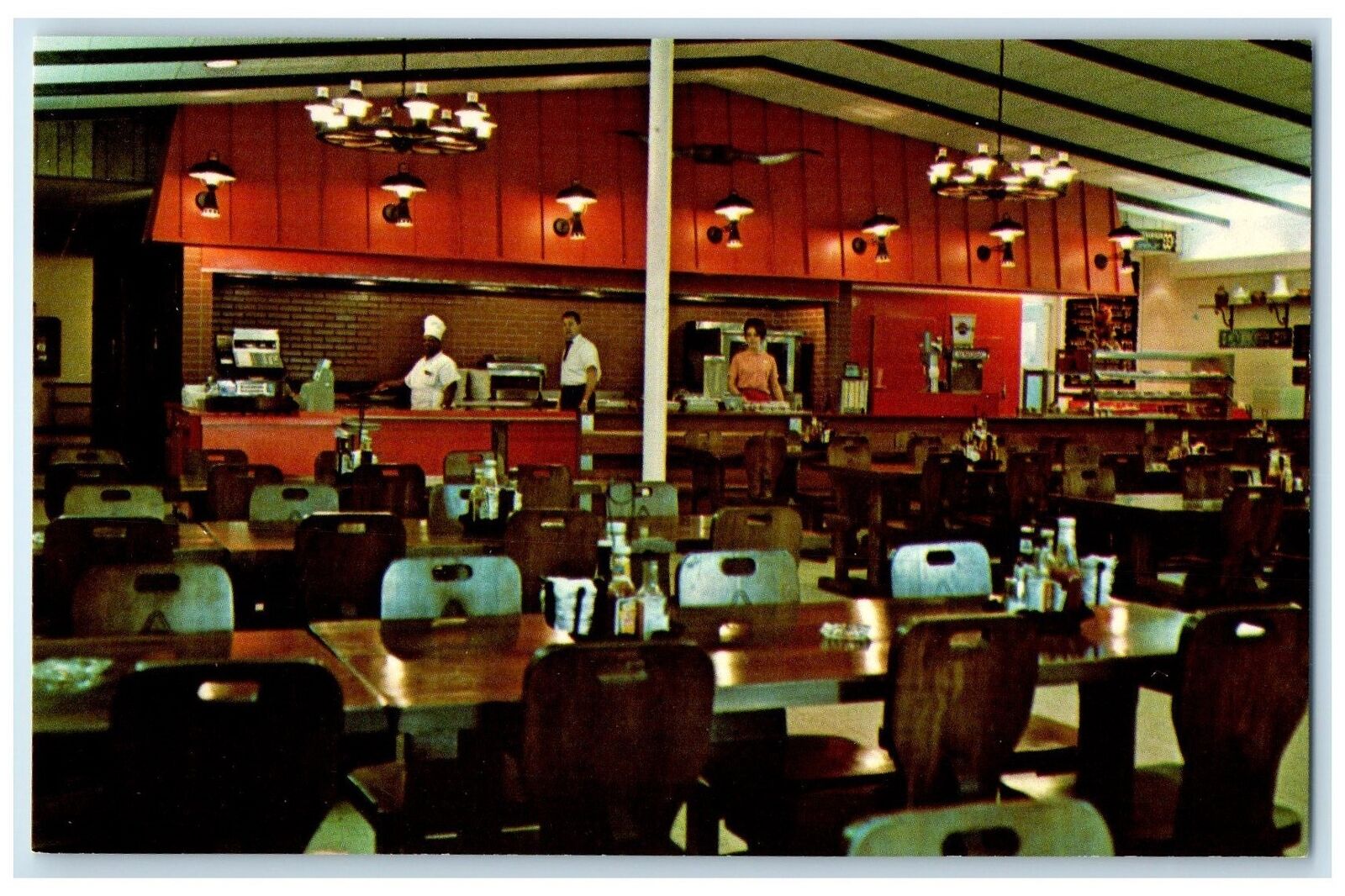 c1960\'s Happy Birthday Pardner Restaurant Interior Newport Kentucky KY Postcard