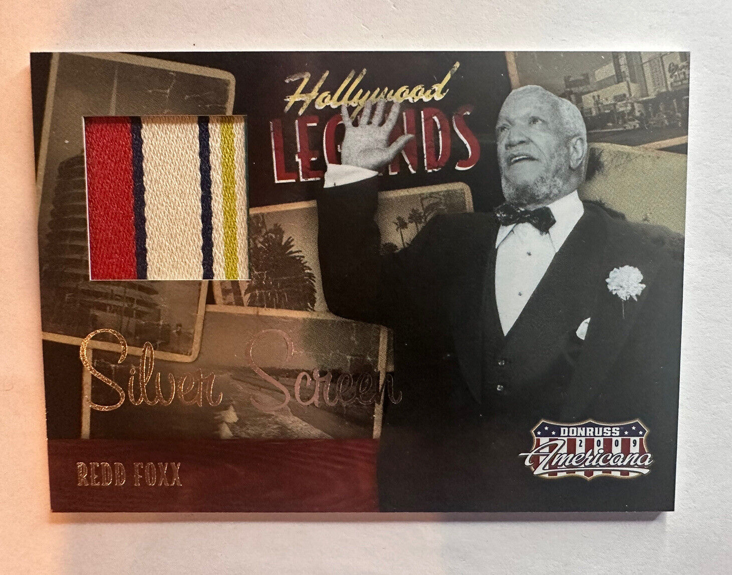 Redd Foxx 2009 Donruss Americana Hollywood Legends Relic Red Patch /100 Material
