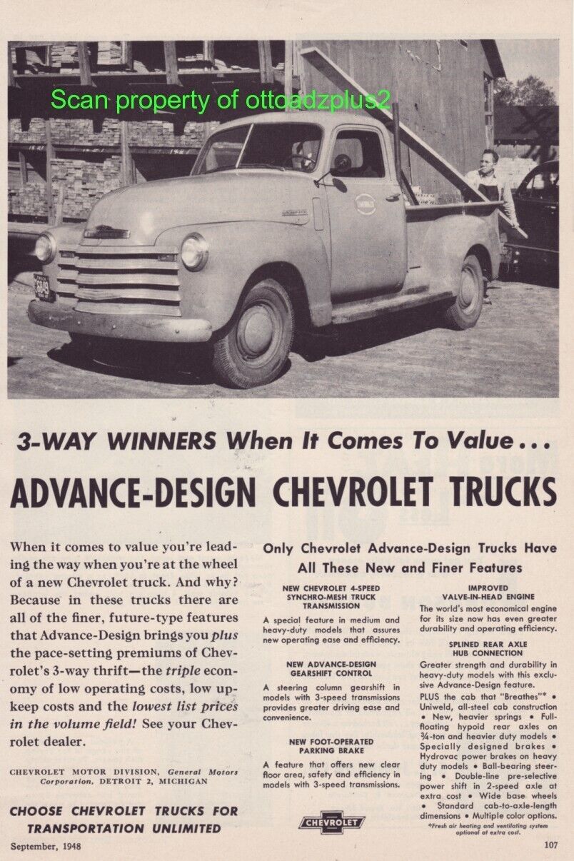 1948 Chevrolet Pickup - Advance design Chevrolet Trucks - When it comes to value