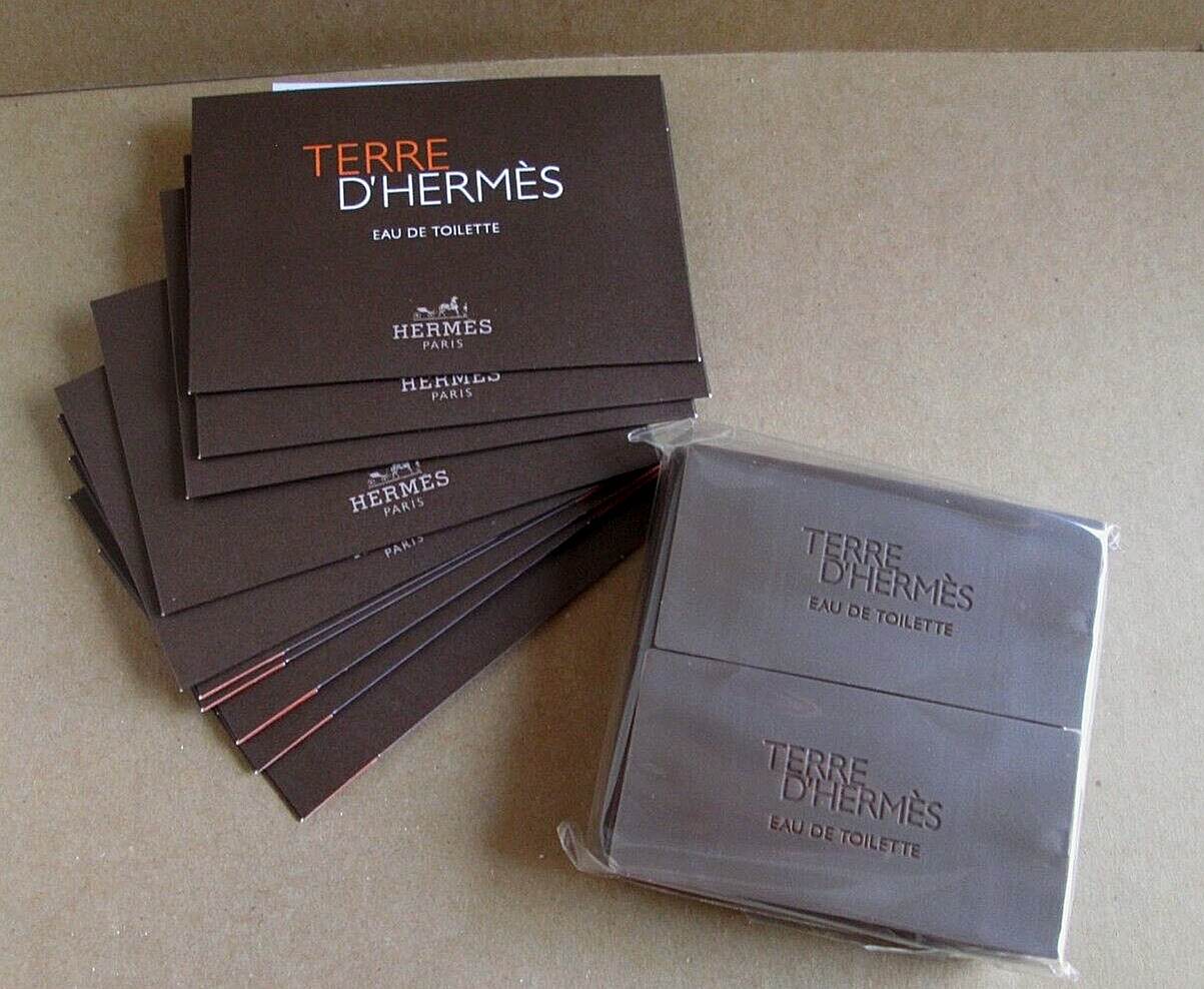 SET OF 10 RUBBER TERRE D\' HERMES PERFUMED PERFUME DIFFUSER SACHET PRE-SCENTED