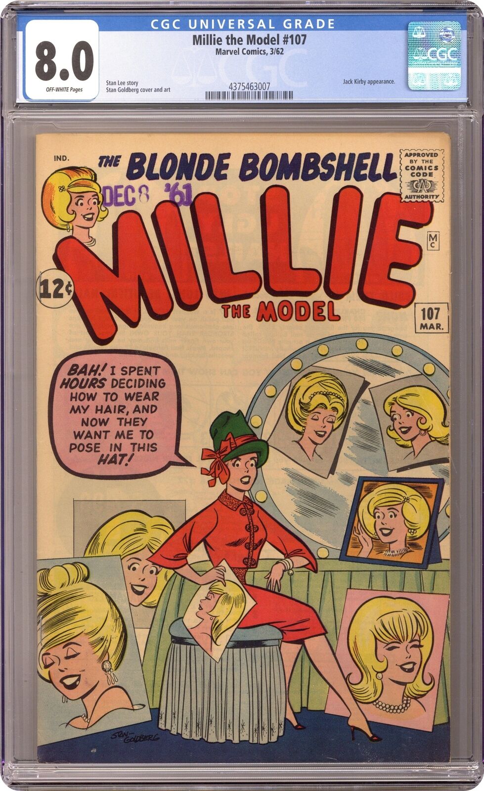 Millie the Model #107 CGC 8.0 1962 4375463007