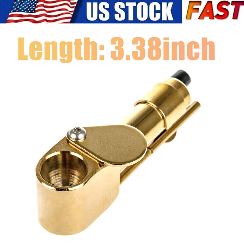 1× Brass Tobacco Smoking Proto Pipe style w Stash Storage Cylinder Chamber US