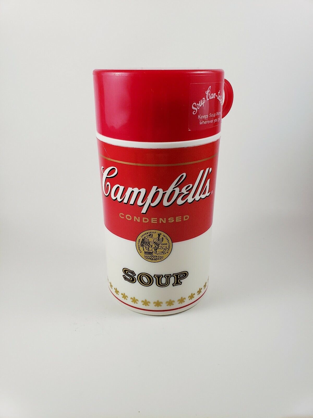 Vintage 1998 Campbells Soup Cantainer Lunchbox Insulated Plastic Thermos 11.5 Oz